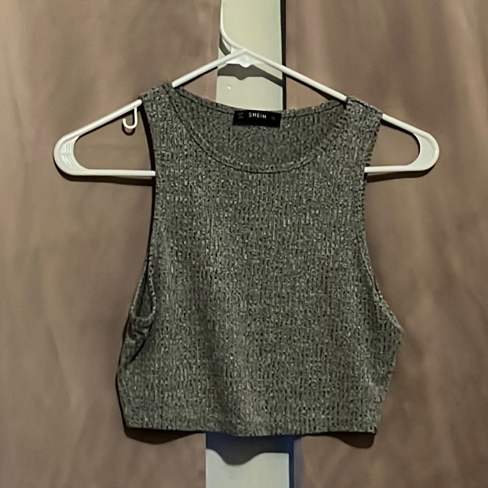 Gray SHEIN crop top
